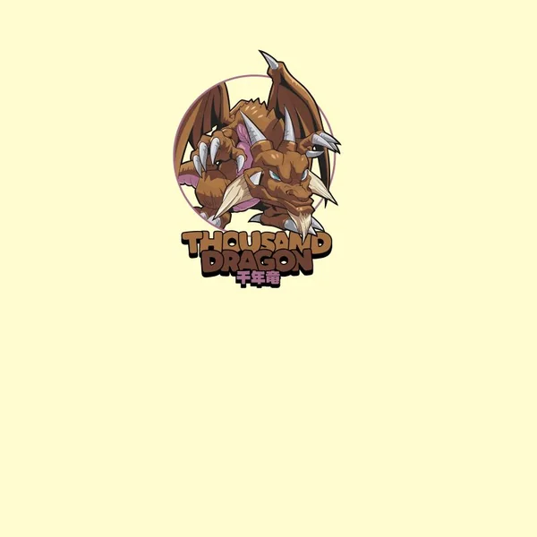 T-shirt unisexe Mille Dragons Chibi - Crème