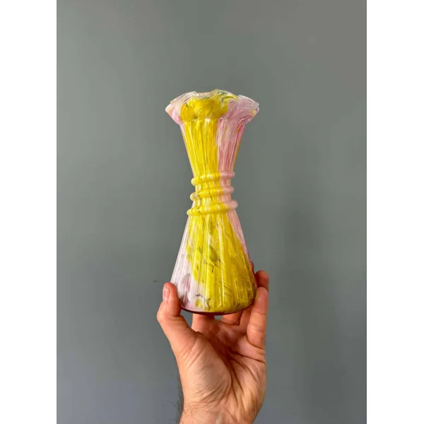 Vase en verre de Clichy soufflé