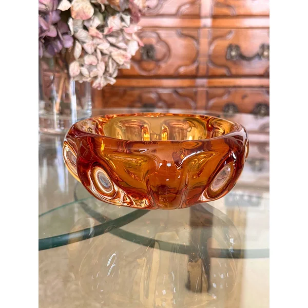 Vide-poche en cristal Sommerso vintage
