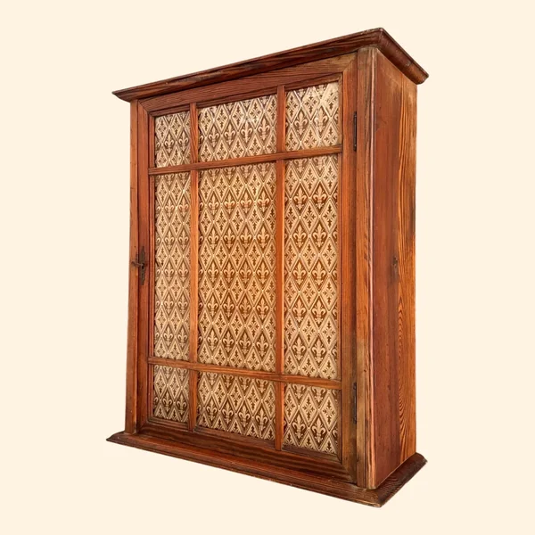 Vitrine murale 1900 en pitchpin