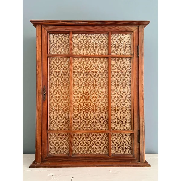 Vitrine murale 1900 en pitchpin