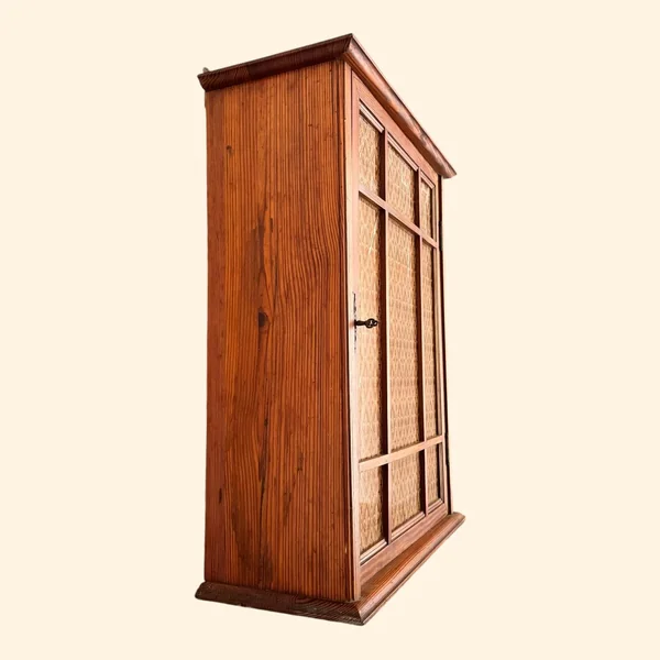 Vitrine murale 1900 en pitchpin