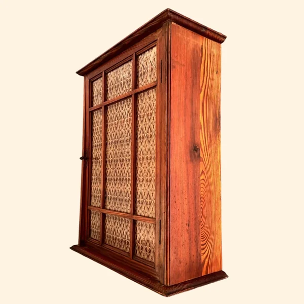 Vitrine murale 1900 en pitchpin