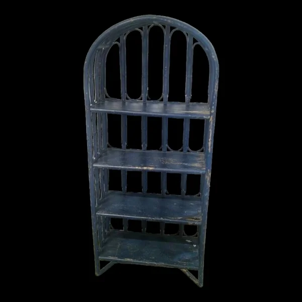 Étagère en rotin bleue